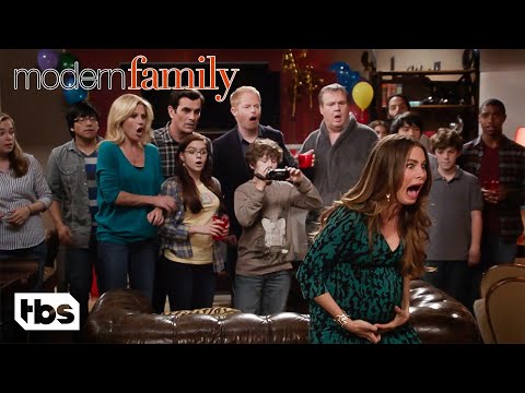 Gloria's Water Breaks at Manny's Surprise Party (Clip) | Modern Family | TBS