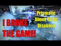 I BROKE THE GAME - Prismatic About To Be Disabled? Glitch Build Final Shape Ascension Ergo Sum