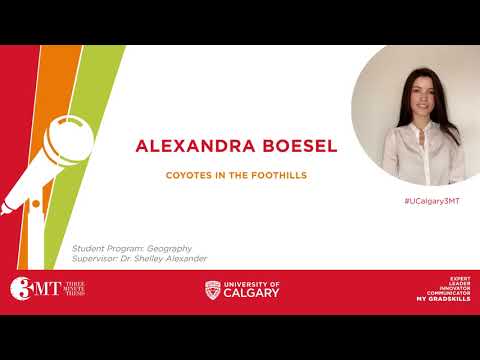 UCalgary Three Minute Thesis (3MT) 2020 Finals - Alexandra Boesel