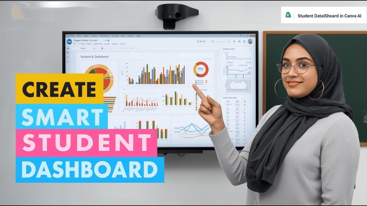 Smart Student Dashboard - Google Sheets + Canva AI Tutorial | Visual Data Made Easy