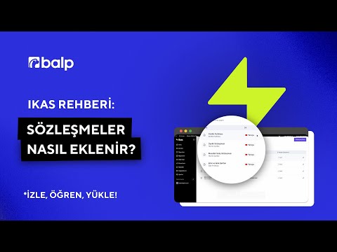 Ikas İçin Gerekli Sözleşmeler Nasıl Eklenir ?
