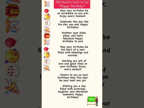 Alternative ways to say Happy Birthday #english #education #englishlanguage #englishlearningtips
