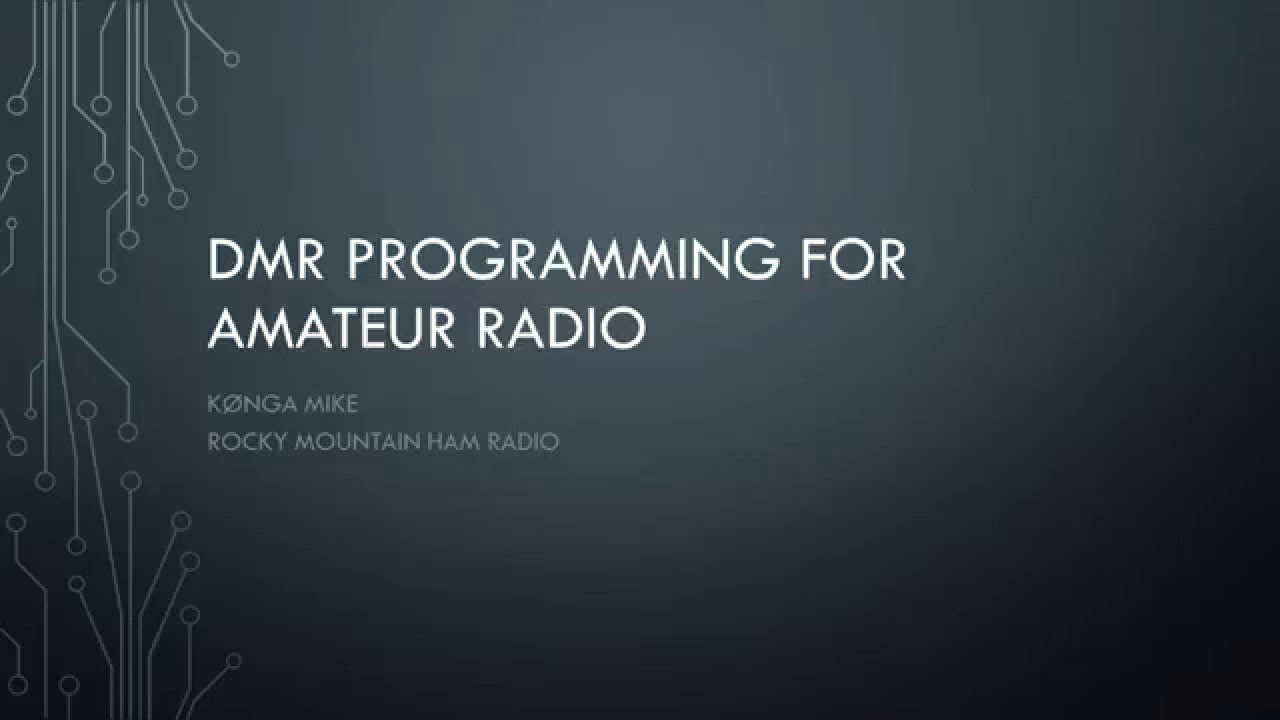 DMR Programming for Amateur Radio