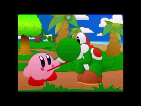 Yoshi x Kirby funny moment