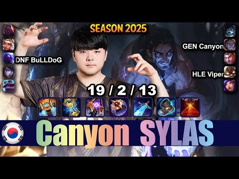 GEN Canyon SYLAS vs QIYANA Jungle - Patch 25.18 KR Ranked | lolrec