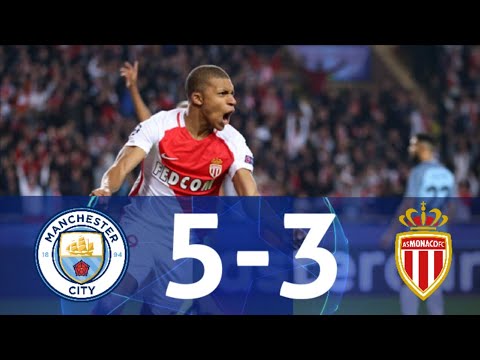 Manchester city vs Monaco (5-3) 2016-2017 UCL highlights