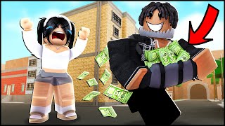 I Became RICH In DA HOOD Robbing Players! (VOICE CHAT)
