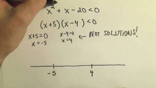 Solving Quadratic Inequalities - Example 1