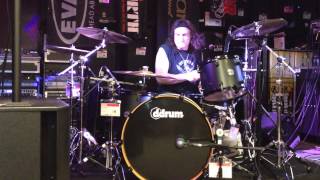 Vinny Appice Drum Clinic- Q & A + technique #4 + drum solo - Guitar Center - Bakersfield, CA 8-21-13