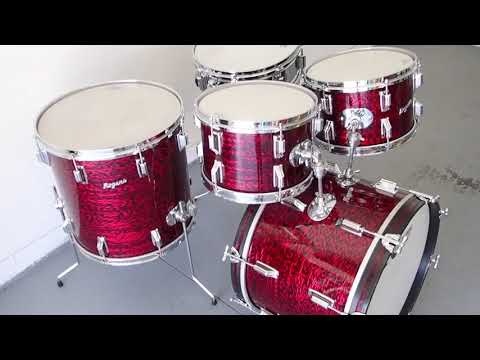 Rogers 5 pc Holiday Drum Kit 1966 Red Onyx image 20