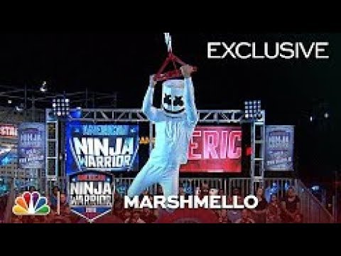Marshmello Runs Stage 1 at the Las Vegas National Finals -American Ninja Warrior 2018 Exclusive