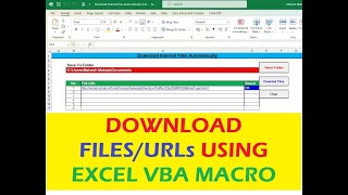 Download Files (URL) using Excel VBA