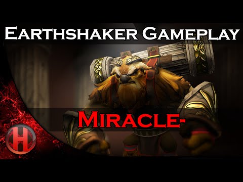 Miracle- 7016 MMR Carry Earthshaker Gameplay Dota 2