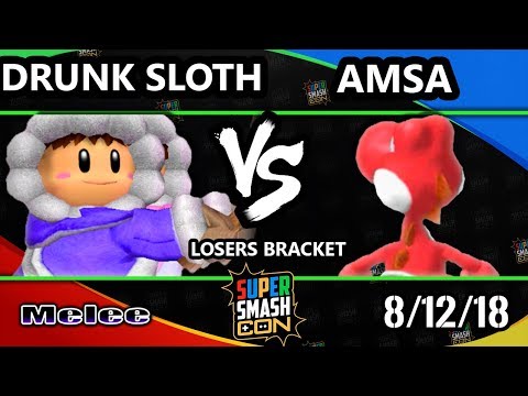 SSC 2018 SSBM - Drunksloth (Ice Climbers) Vs. VGBC | aMSa (Yoshi) Smash Melee Top 8 Qualifier