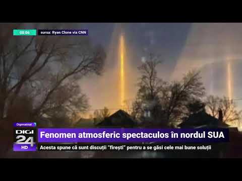 Fenomen spectaculos în SUA: Coloane de lumină pe cer. Care este explicația