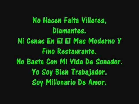 Millonario De Amor Lyrics By Sergio Vega