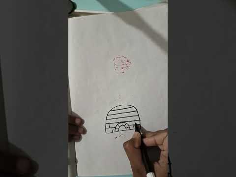 how to make igloo in alphabet D #easydrawing #youtubeshorts #shortvideo #viralvideo