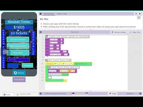Mr Tesfom AP Computer Science Project Code.org Unit 4 Lesson 12 13 14 Submissions