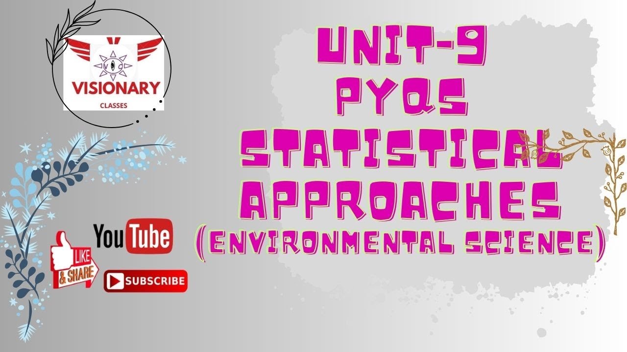 UGC NET Environmental Sciences || PYQs || Unit-9 || Statistical Approaches #ugcnet #evs