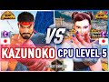 SF6 🔥 Kazunoko (Ryu) vs CPU Level 5 (Chun-Li) 🔥 Street Fighter 6
