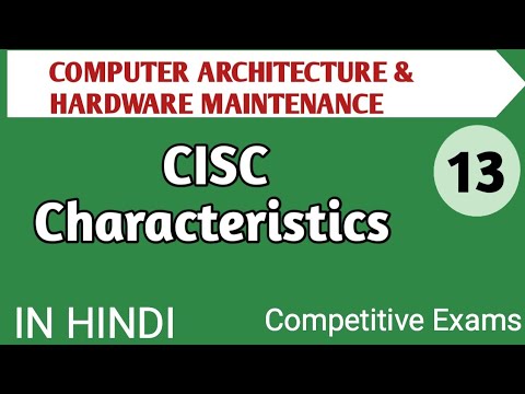 Lec 1 1 CPU Organisation in Computer Architecture Hardware Maintenance in Hindi
