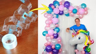 BALLOON GARLAND TUTORIAL 😊 balloon decoration ideas 👍 birthday decoration ideas at home