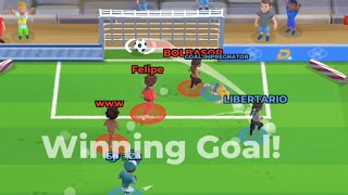 Impregnating the net with a direct shot to score the winning goal!