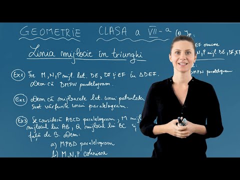 Probleme cu linia mijlocie: aplicații și demonstrații - Clasa a VII-a