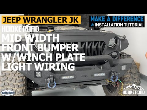 Installing Front Bumper LED Lights for Jeep Wrangler JK！