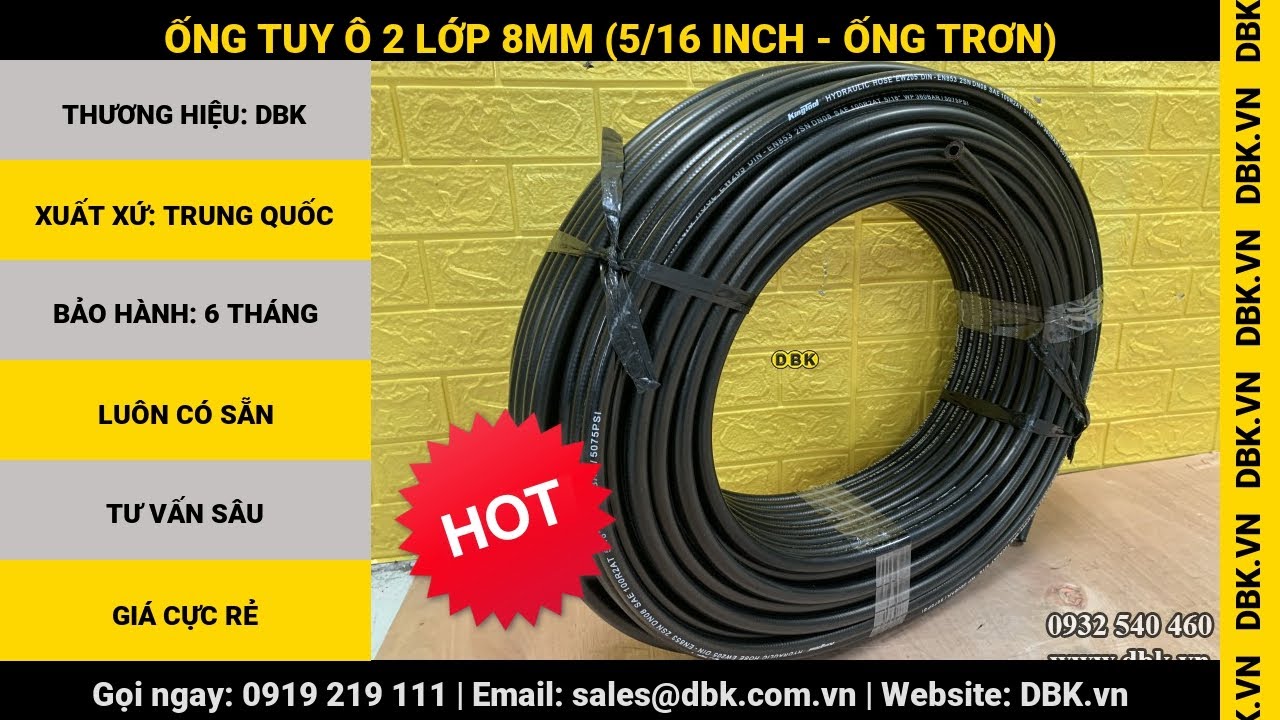 Video Ống tuy ô 2 lớp 8mm (5/16 inch - ống trơn) - Ống tuy ô 2 lớp 8mm (5/16 inch - ống trơn)