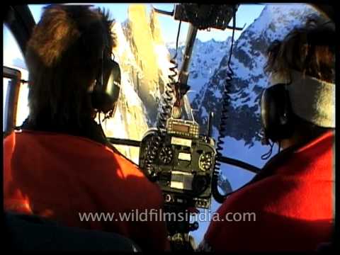 Himalaya on top through SA 315B Lama pilot's window