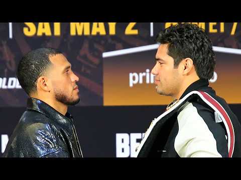 David Benavidez SIZES UP bigger Zurdo Ramirez at Face Off!