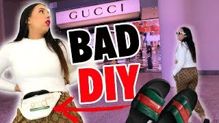 I WENT TO GUCCI WEARING DIY GUCCI CLOTHES ????| Mar