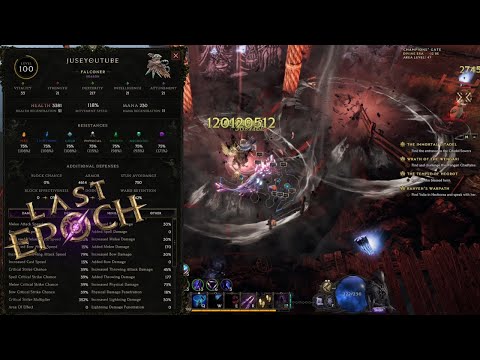 "Increased Damage Of Skills Used By Shadows" Test - MA Dive Bomb Falconer - Last Epoch S2 Day 16