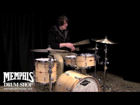 Craviotto Private Reserve Solid Shell Curly Maple Drum Set with Cherry Inlay 20/12/14/14