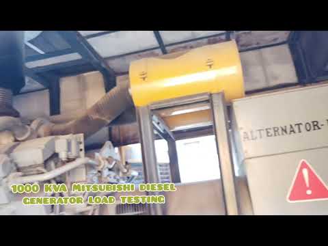 1000 KVA Mitsubishi diesel generator load testing
