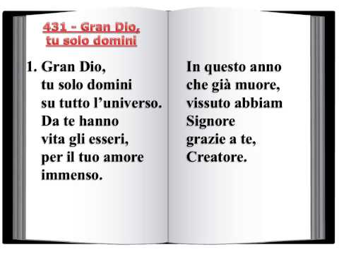 431 Gran Dio, tu solo domini - Innario Chiesa Cristiana Avventista del Settimo Giorno 2014
