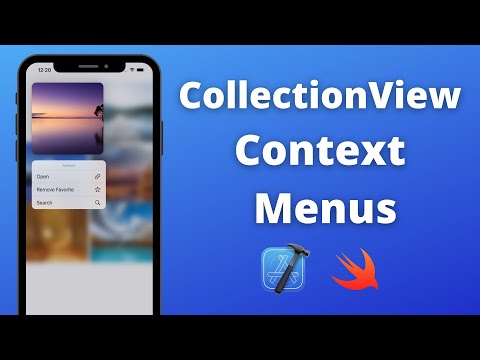 CollectionView Context Menus (2021, Xcode 13, iOS) – Tutorial