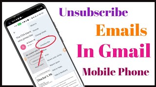 How To Unsubscribe Emails in Gmail in Mobile Phone | Unsubscribing  Email in Gmail Android Phone
