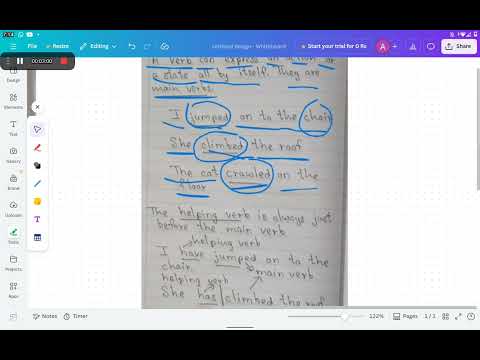 What are main verbs and helping verbs