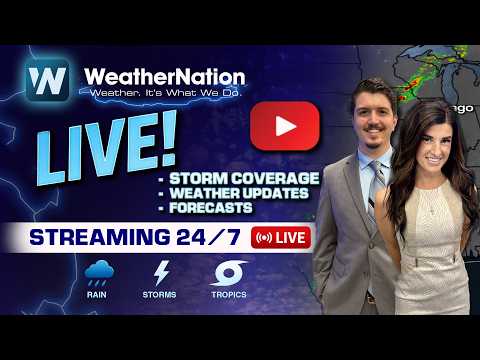 WeatherNationTV is Live | HAPPENING NOW: Soaking Storms and Large Hail