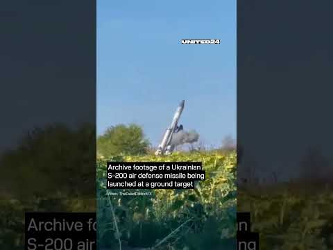 Ukrainian S-200 Air Defense Missile Being Launched at a Ground Target #warinukraine