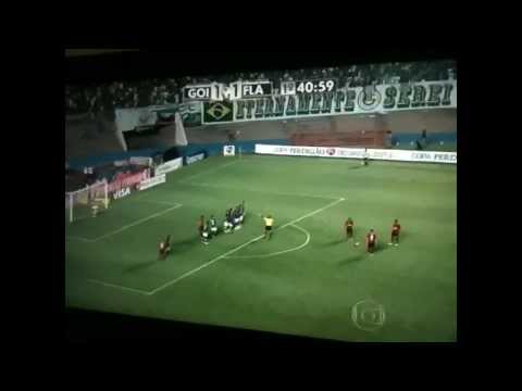 Flamengo e Goiás  copa do Brasil gol do Chicão de falta