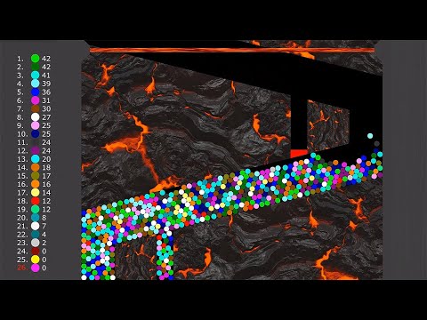 Proliferation Lava - Survival Marble Race in Algodoo