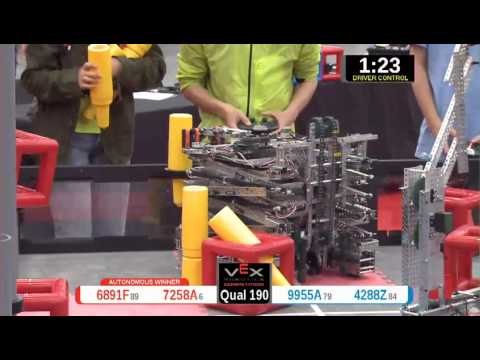 2015 VRC Arts Q190 - 6891F 7258A vs 9955A 4288Z - 49 to 25 - VEX Worlds 2015 - Arts Division