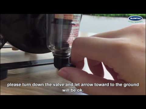 BLOWTAC Air Compressor clean the filled water droplets tutorial-TC-20T 小型空壓機洩水閥清潔教學