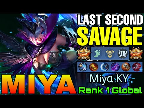 Last Second SAVAGE! Miya Comeback from a Bad Start! - Top 1 Global Miya by Miyα KY - Mobile Legends