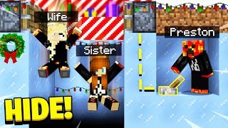 TROLLING MY WIFE & SISTER in HIDE & SEEK! - Minecraft Mods