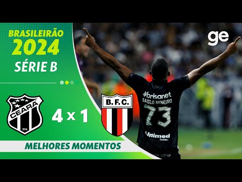 Gols e lances de Ceará x Botafogo-SP