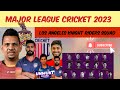 Los Angeles Knight Riders Complete Squad For Major League Cricket LAKR Full Squad 2023 MLC 2023